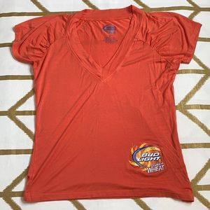BUD LIGHT Golden Wheat V Neck T Medium